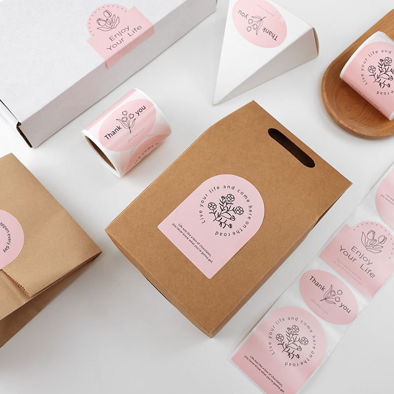 Secret Garden Sealing Sticker Adhesive Label 100 Zhang Nordic Flower Decorative Sticker Flying Machine Box Sealing Sticker