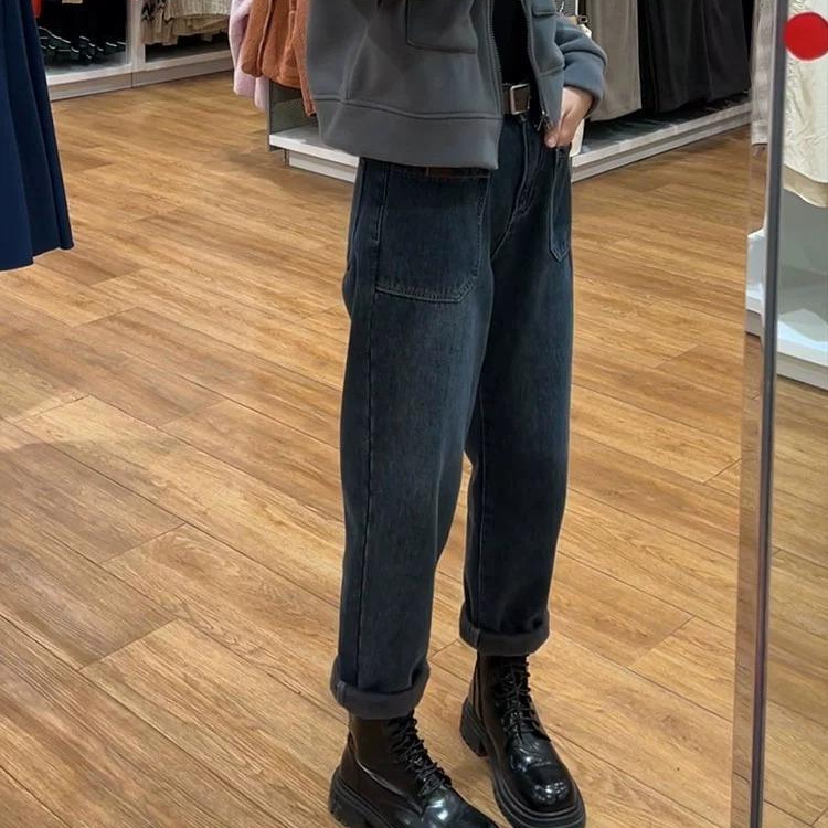 Pear-Shaped Figure Harlan Jeans Women's Autumn 2024 plus size chubby girl High Waist Stretch Slim Turnip Pants