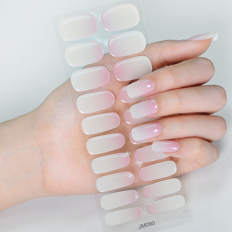 Cross-Border New Semi-Cured Nail Art Stickers Amazon Halloween Gel Uv Nail Stickers Phototherapy Nail Art Stickers
