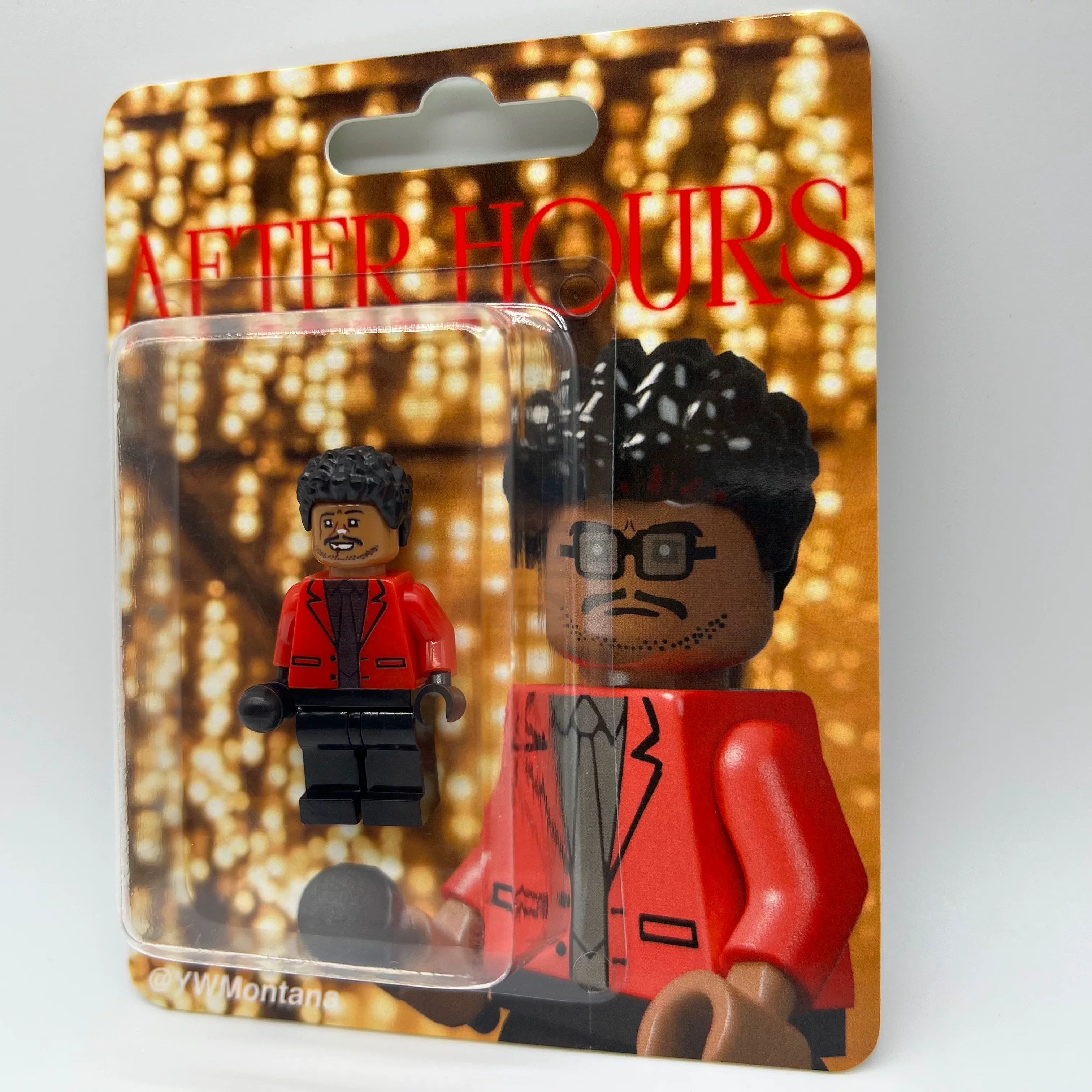 In-Stock the Weeknd Potted Plant Merchandise Handmade Hanging Card Toys after Hours Album Style Building Block Figures