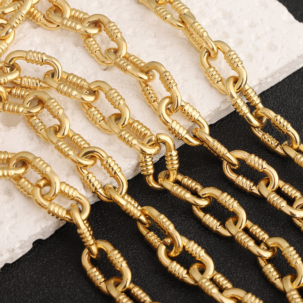 Cross-Border Personalized Hand Jewelry European and American Style O-Shaped Chain for Men and Women, Fashionable and Trendy Ring Chain, Color-Preserving Stainless Steel Bracelet Chain