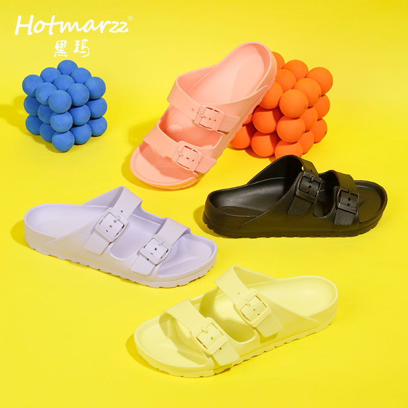 Hotmarzz Blackma Slippers Women's Summer Outer Wear Arch New Sandals Flats Non-Slip Soft Bottom Beach Sandals