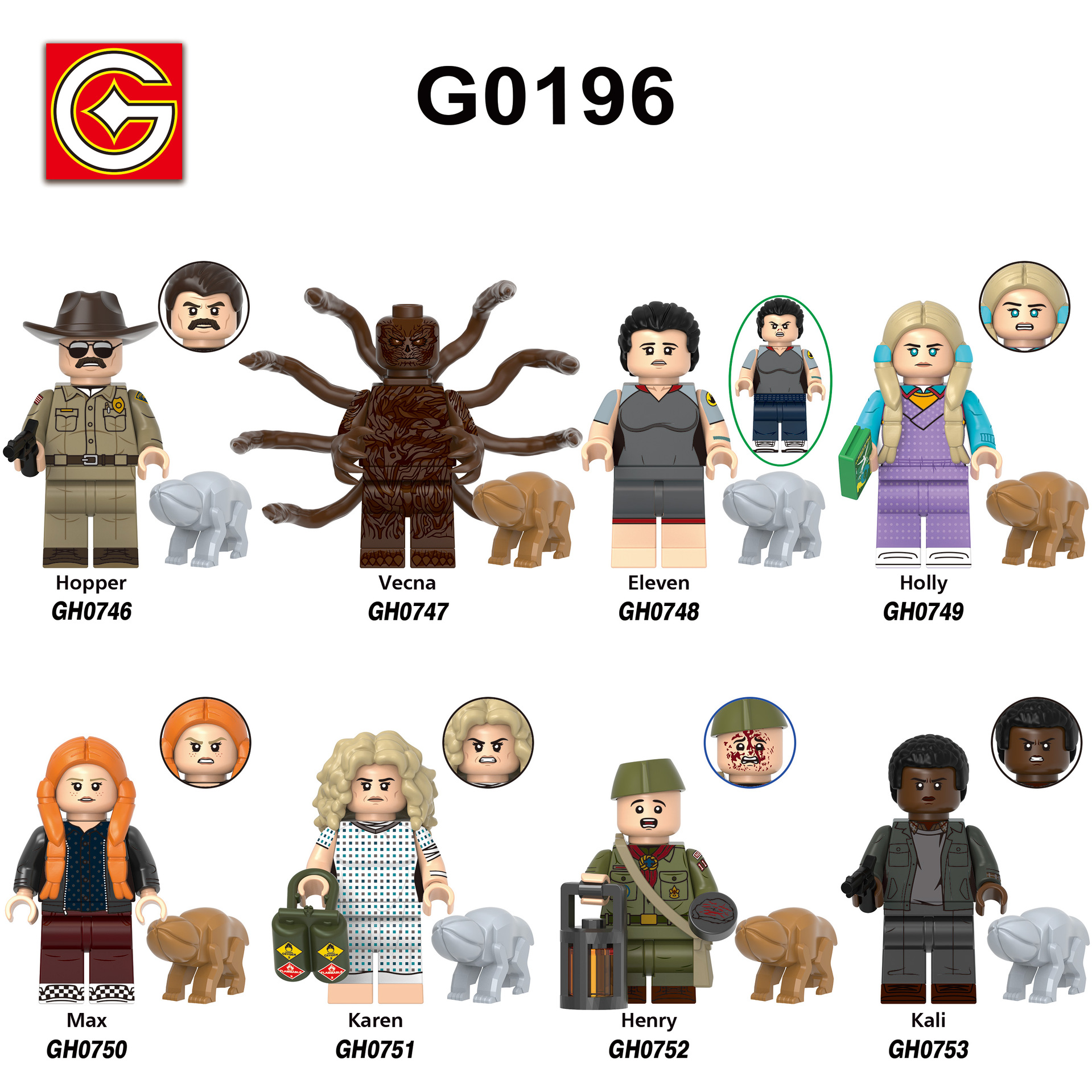 Foreign Trade Goods G0196 Strange Series Storyline Assembled Toys Building Blocks Figures Bagged Wholesale Gh0746-0753