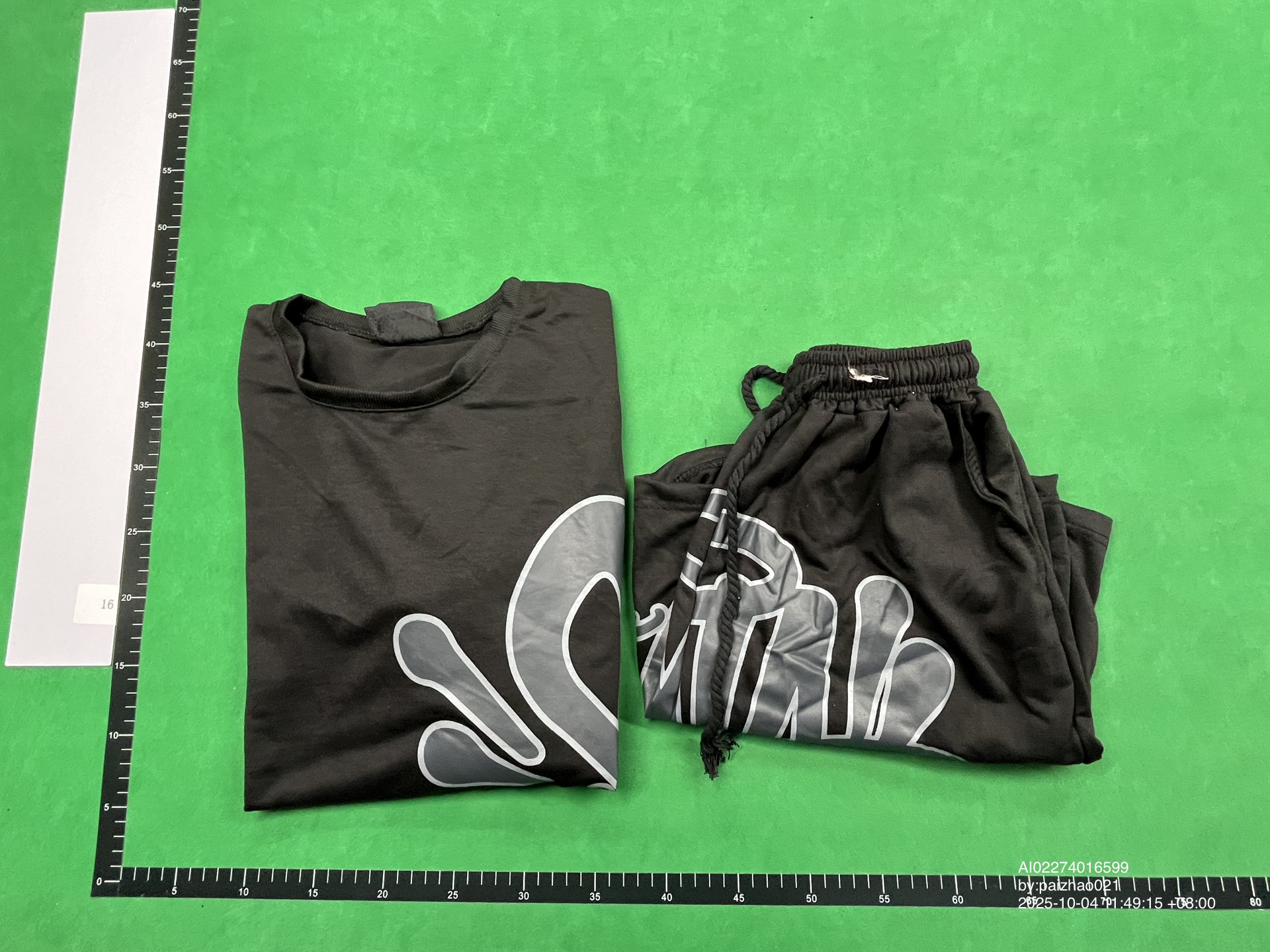 European and American-style Street Hip-hop Men's and Women's Letter Printing Loose Short-sleeved Top Men's Summer Fashion Brand Casual Sports suit QC