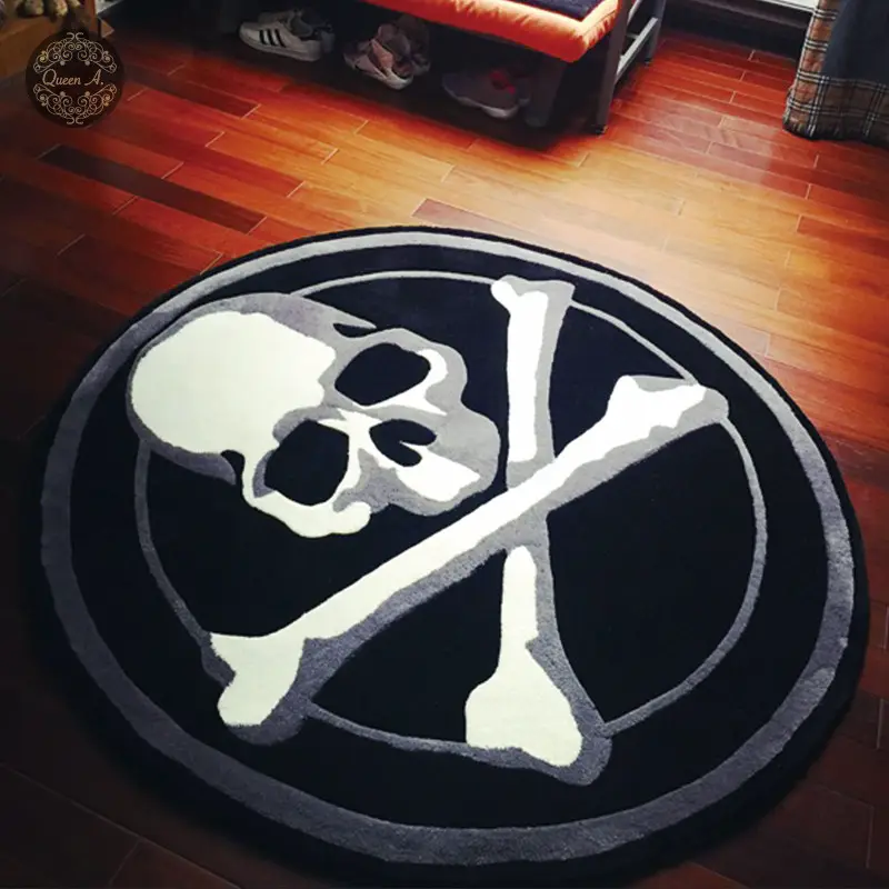 Fashionable Brand Round Carpet Handmade Acrylic Tufting Thickened Washable Living Room Bedroom Bedside Rug Study Room
