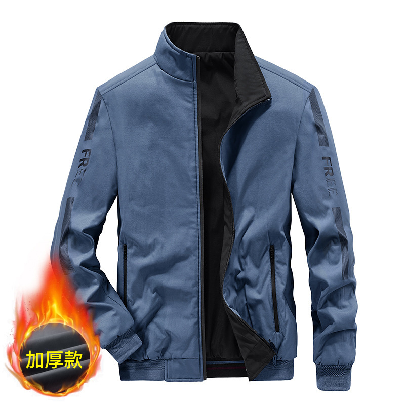 Aviator Jacket Coat Men's Autumn and Winter 2022 Large Size Fashionable Cotton-padded Jacket Double-sided Wear Cotton-padded Jacket Casual Baseball Suit