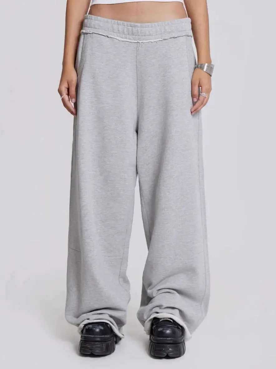 TikTok爆款欧美街头潮流高街baggy拖地休闲裤运动卫裤sweatpants