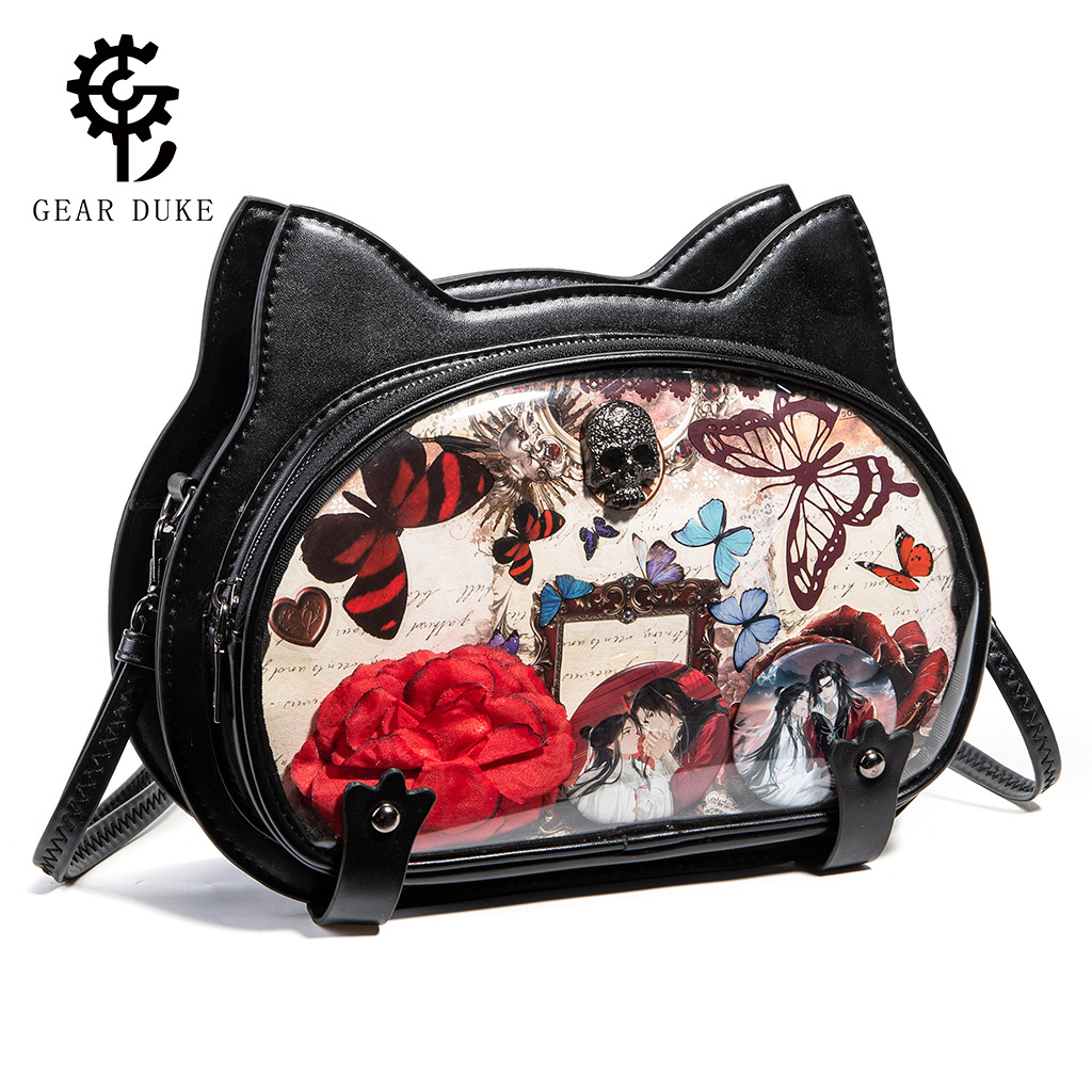 Cross-Border Hot-Selling Japanese-Style Ita Bag Y2K Millennium Large-Capacity Badge Storage Lightweight Breathable Shoulder Crossbody Bag