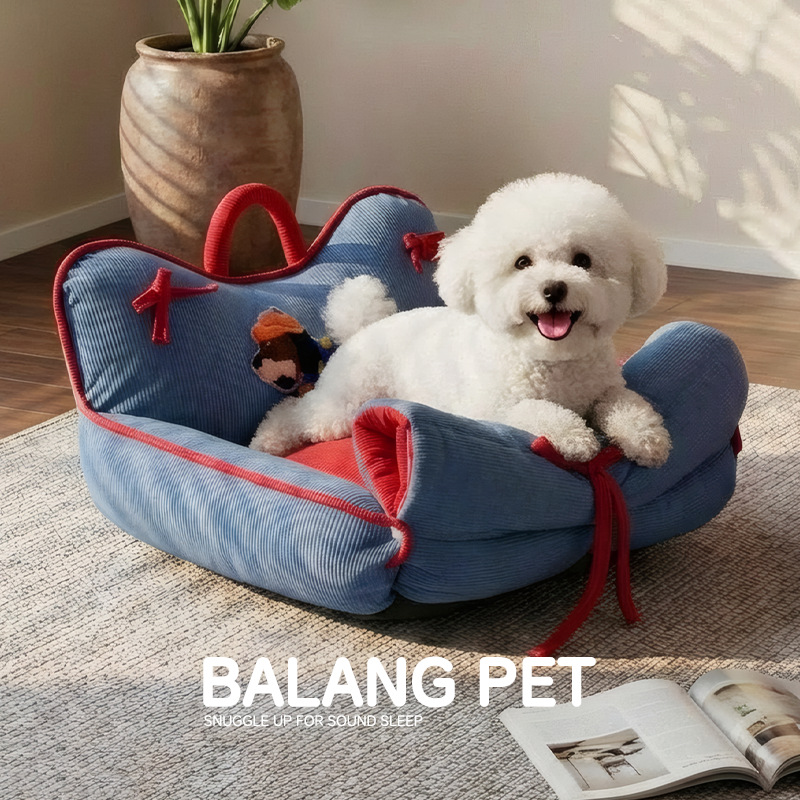 Custom-Made Pet Bedding Mats, Detachable and Multi-Purpose, Suitable for Home and Car Use, Portable Cat Bed with Backrest and Spine Protection
