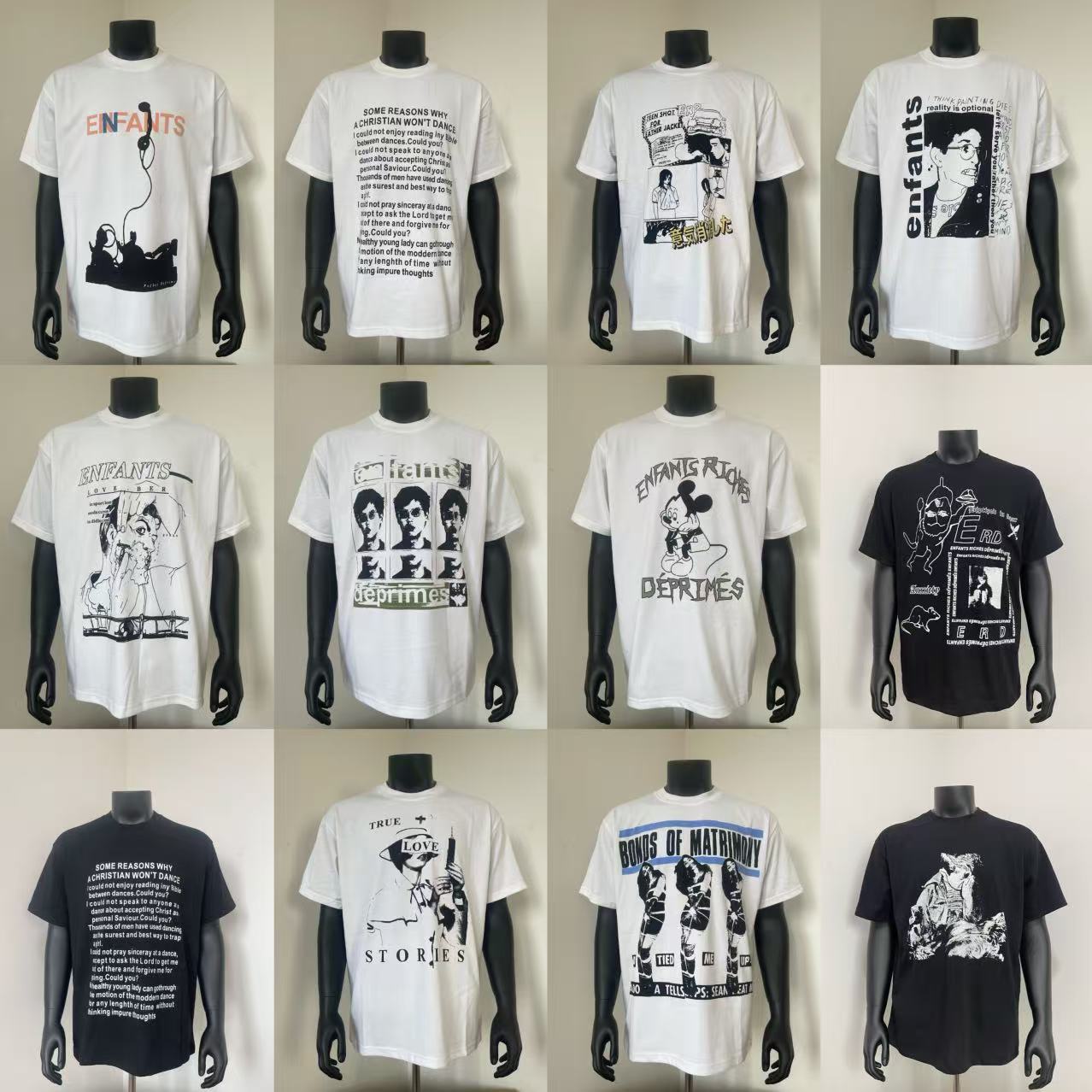 Full Range of Erd Melancholic Rich Second-Generation Retro High Street American Cleanfit Men's and Women's Vintage Short-Sleeved T-Shirts
