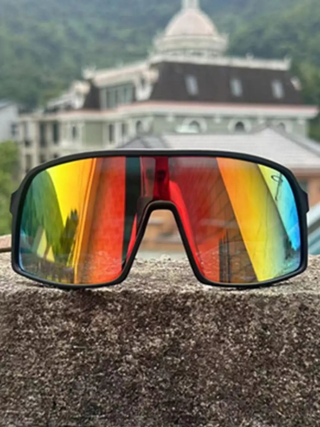 O Outdoor Large-Frame Sunglasses for Men and Women, Suitable for Skiing, Cycling, Motorcycle Riding, Windproof, Sun Protection, Uv Protection, Trendy Sunglasses for Outings and Sea Fishing