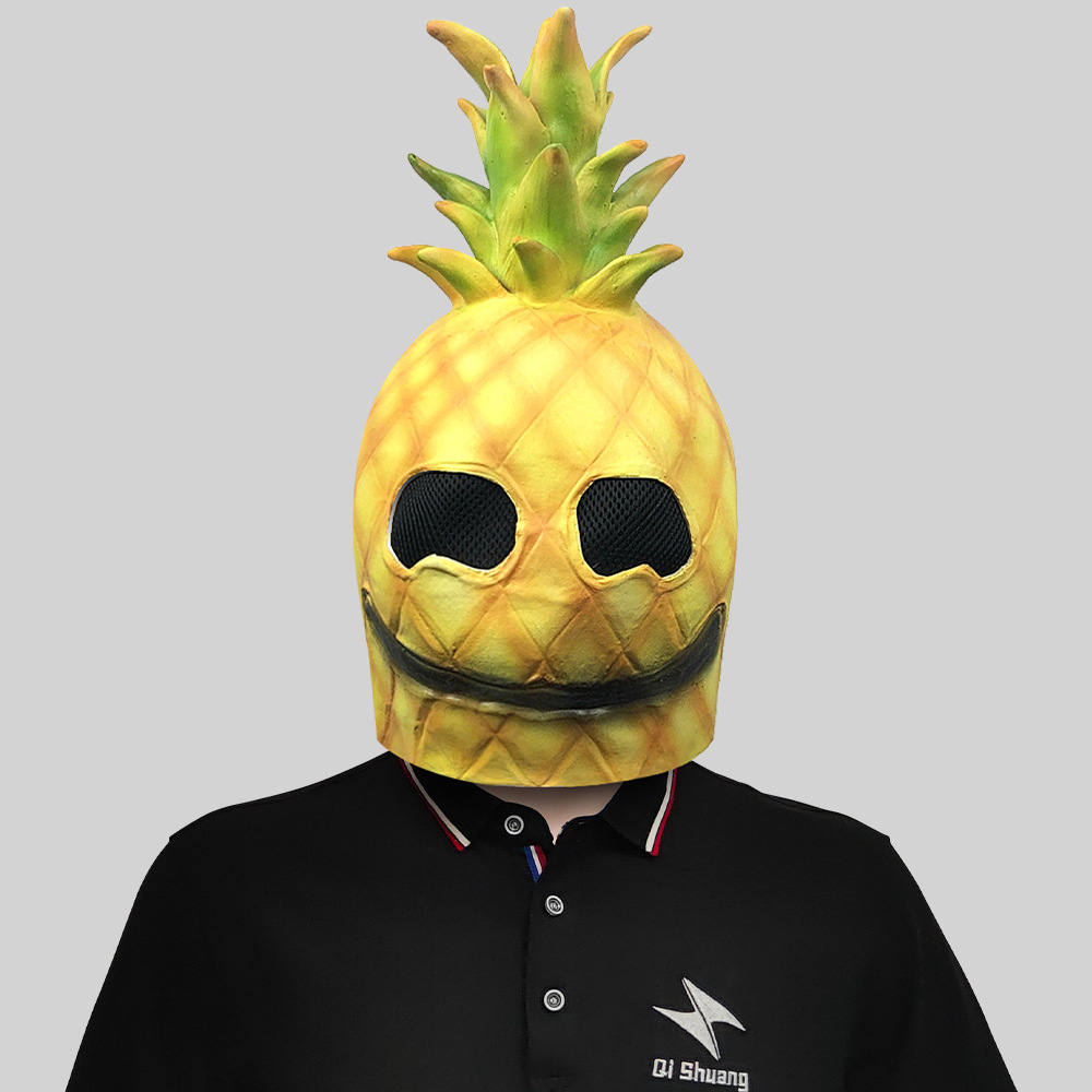 Pineapple Cartoon Funny Anime Headgear Masquerade Cross-Border Live Mask Halloween Day Party Performance Props