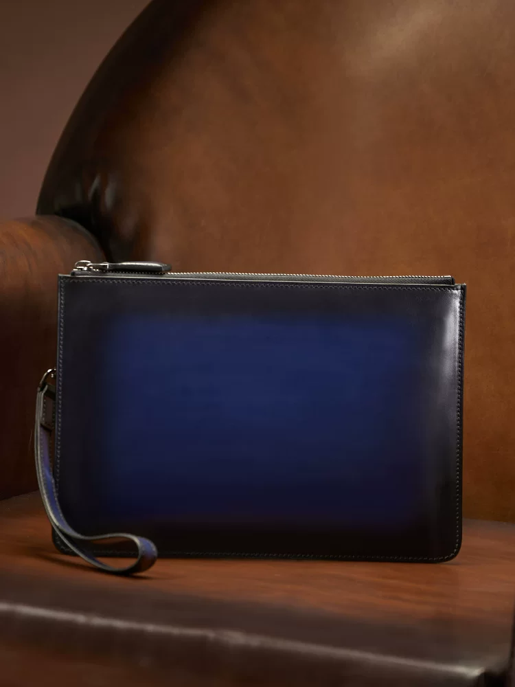Men's Clutch Genuine Leather Business Classy Clutch Bag Hand-Rubbed Removable Wrist Strap Zipper Men's Genuine Fotografie QC de pe TAOBAO pe Qualit.ly