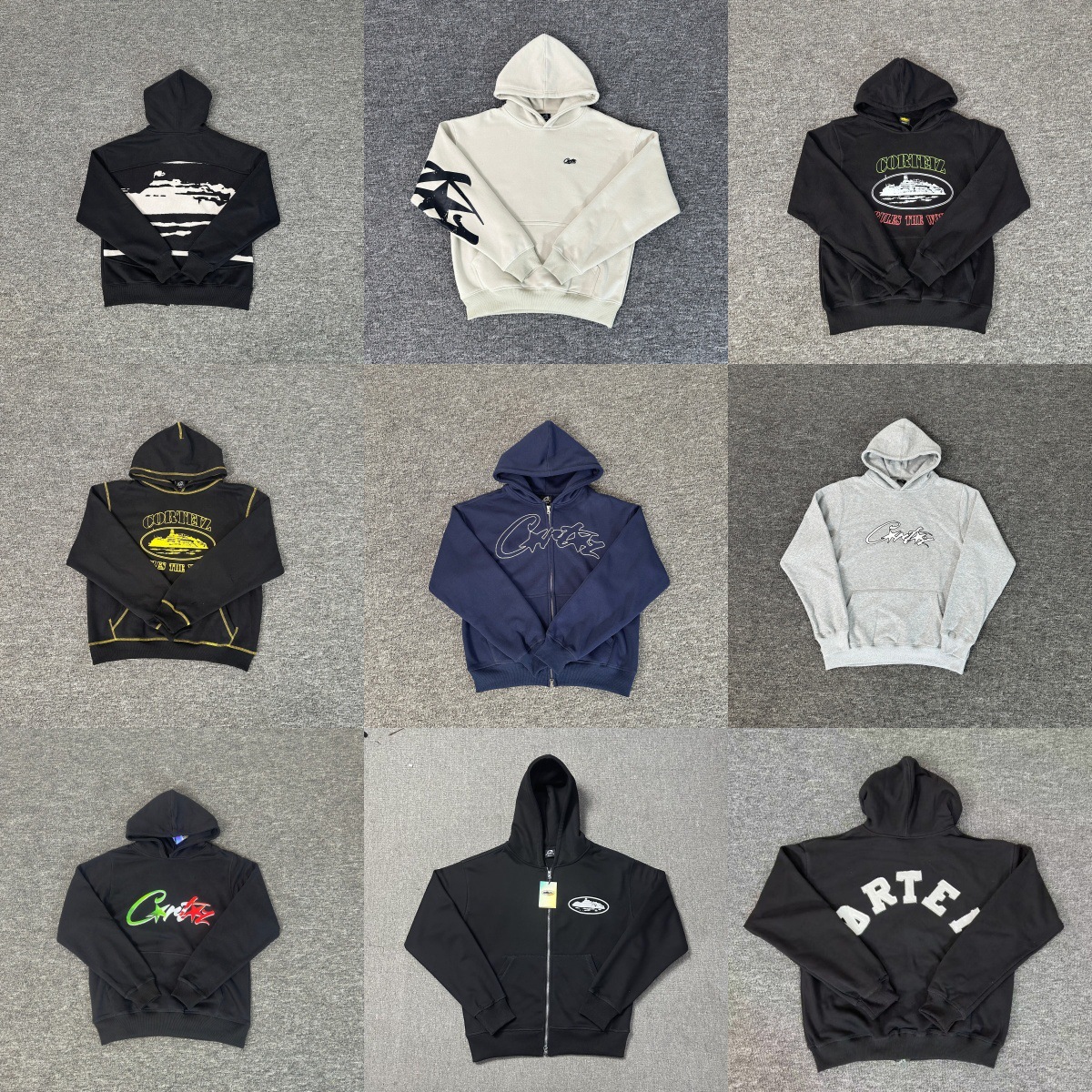 European and American Simple Embroidered Letters Trendy High Street Loose Cardigan Hooded Sweatshirt Men and Women Couple Straight Pants Autumn and Winter
