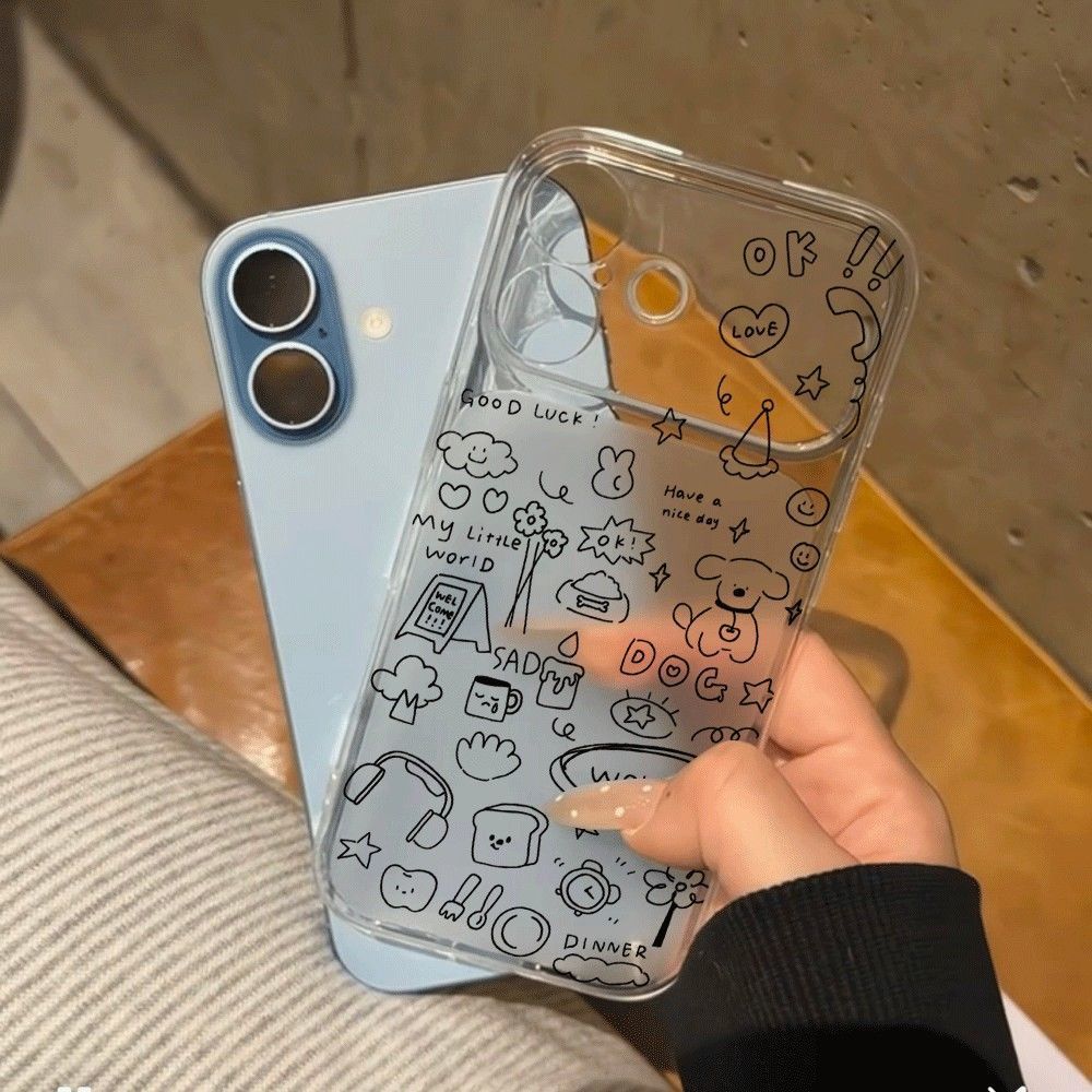 Hand-Drawn Graffiti Large Window Design Instantly Transforms into a 17-Inch Case Suitable for Apple 17 Pro Max Phone Case 16 15 14 Pro Soft Case 12