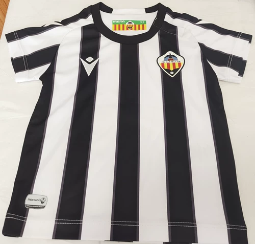 2022.04.26-14958 Authentic Macron Segunda Castell ó n Black and White Striped Short Sleeves