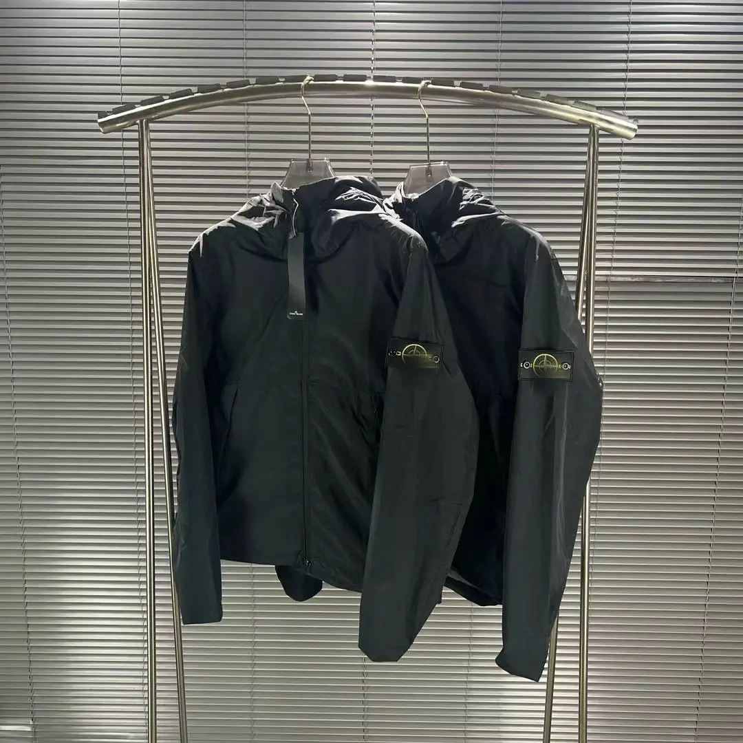 跨境StoneIsland石头岛硬壳顶级3L-TC材质防水户外冲锋衣夹克外套