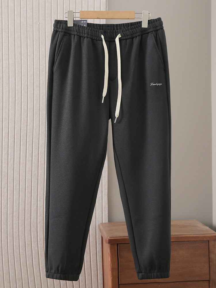 Men's Casual Pants with Elastic Cuffs, Autumn and Winter Knit Nine-Point Length Pants, Brand 3Y281