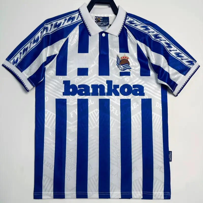 Retro Popular Real Sociedad Short-Sleeved Jersey Football Jersey Fan Version Football Jersey