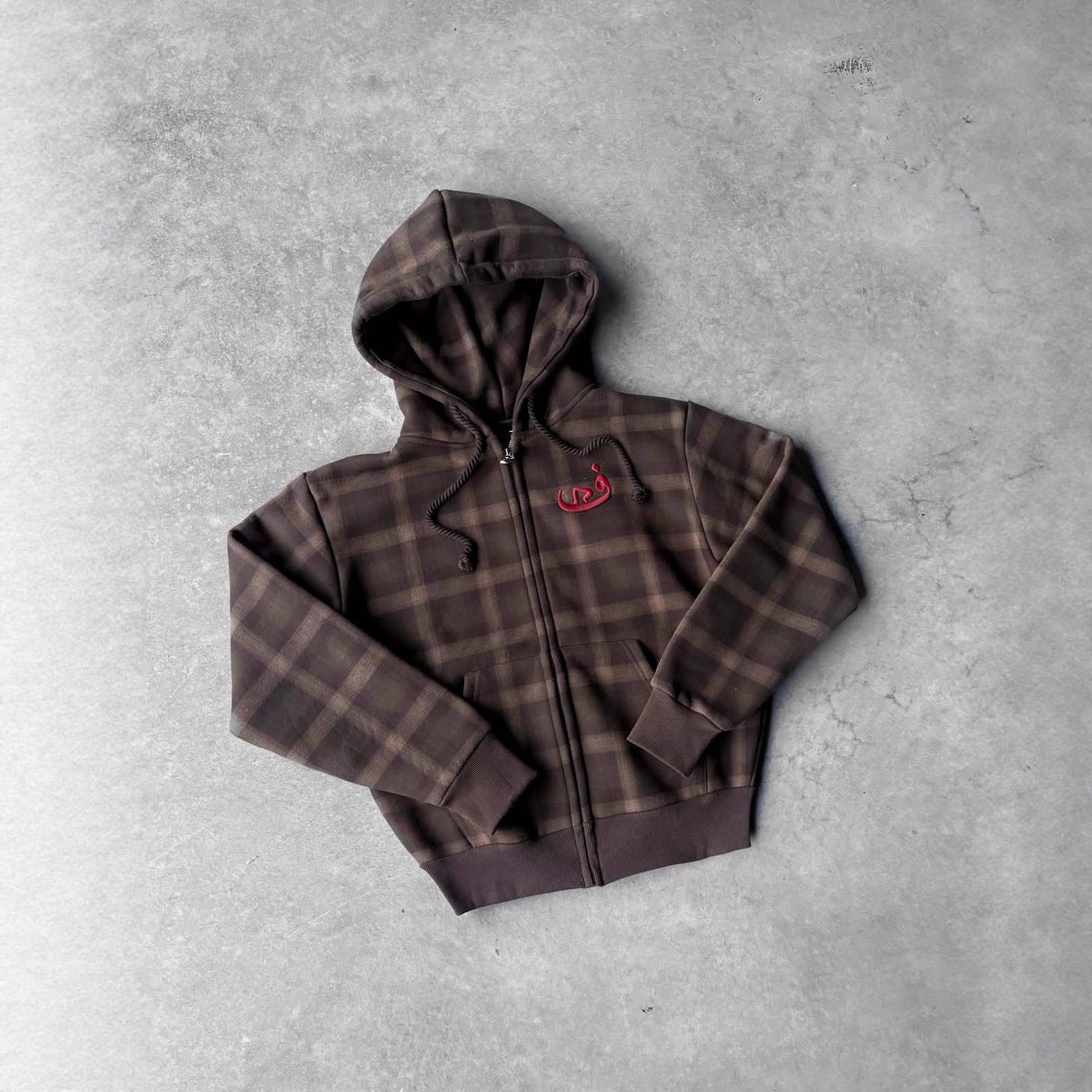 Plaid Street Fashion Plaid Hooded Zip-Up Sweatshirt Unisex 2026 Autumn Cross-Border Wholesale