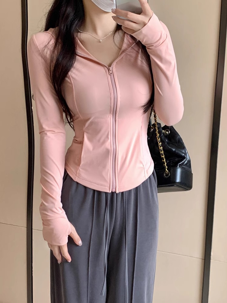Sun Protection Clothing for Women Summer Thin 2025 New Slimming Look Short Yoga Ice Silk Jacket Cardigan Slimming Look Top