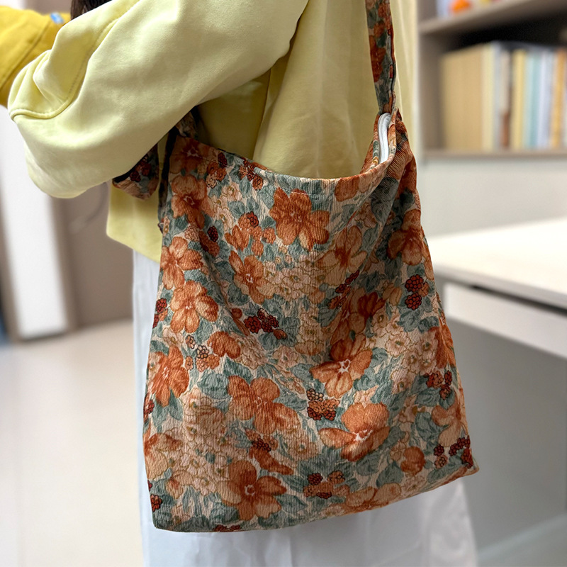 Large-Capacity Diagonal Canvas Bag with Adjustable Zipper, Creative Chinese Style Commuting to Work, Daily Matchinging Bag Wholesale