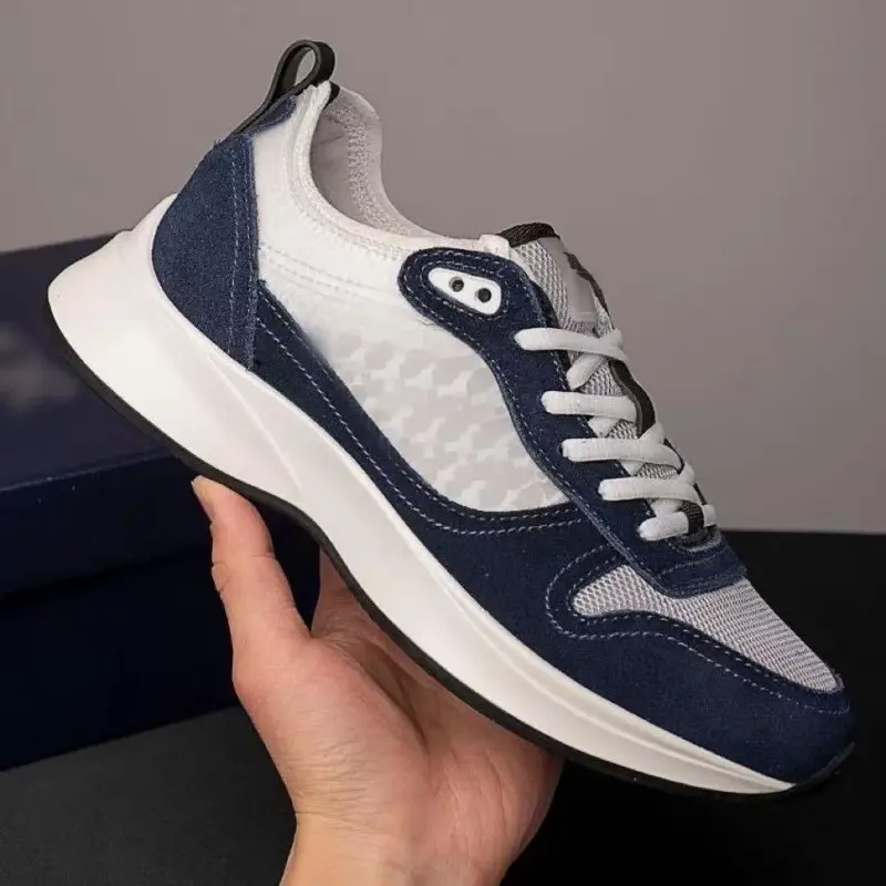 European Style Trendy Letter Casual Low-Top Men's Shoes with Floral Embroidery, Thick-Soled Lace-Up Fashion Sneakers