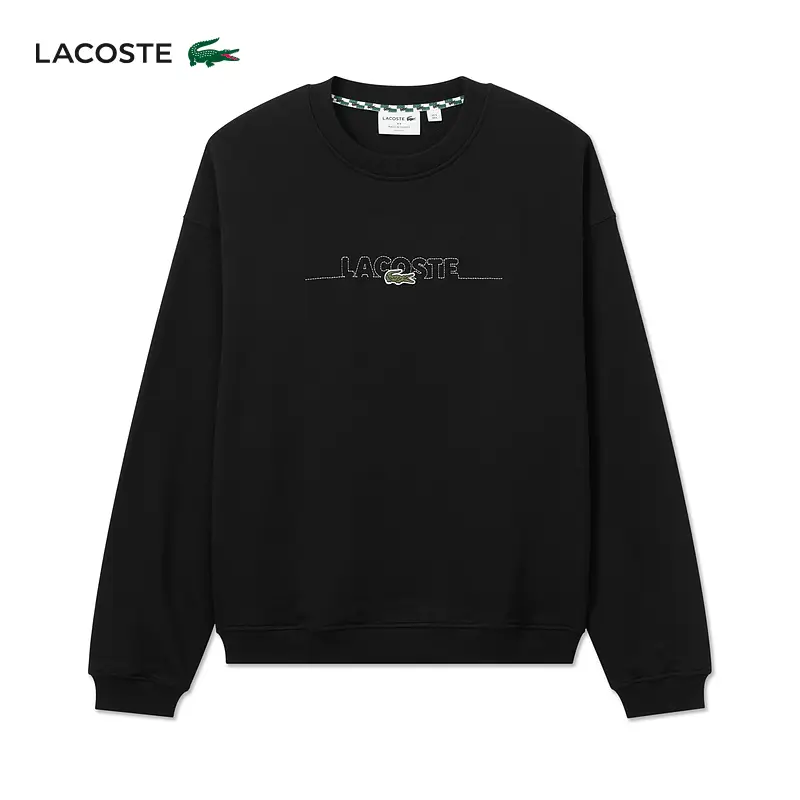 Lacoste French Crocodile Men's Clothing Autum Trendy Loose pure cotton Easiest for match Round Neck Sweatshirt | Sh3878