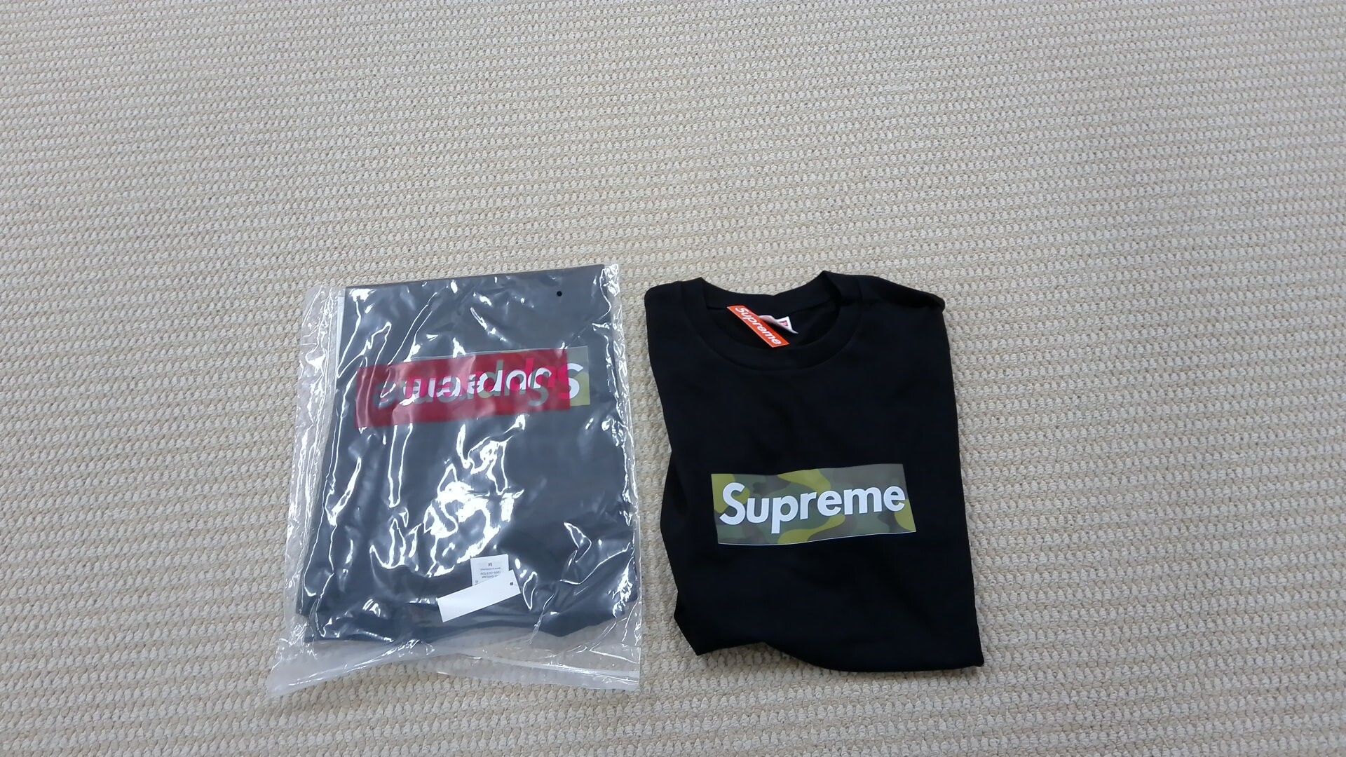 Cross-Border Streetwear Supreme American Fashion Brand Box Short-Sleeve Milan Cross Classic Letter T-Shirt 270g QC