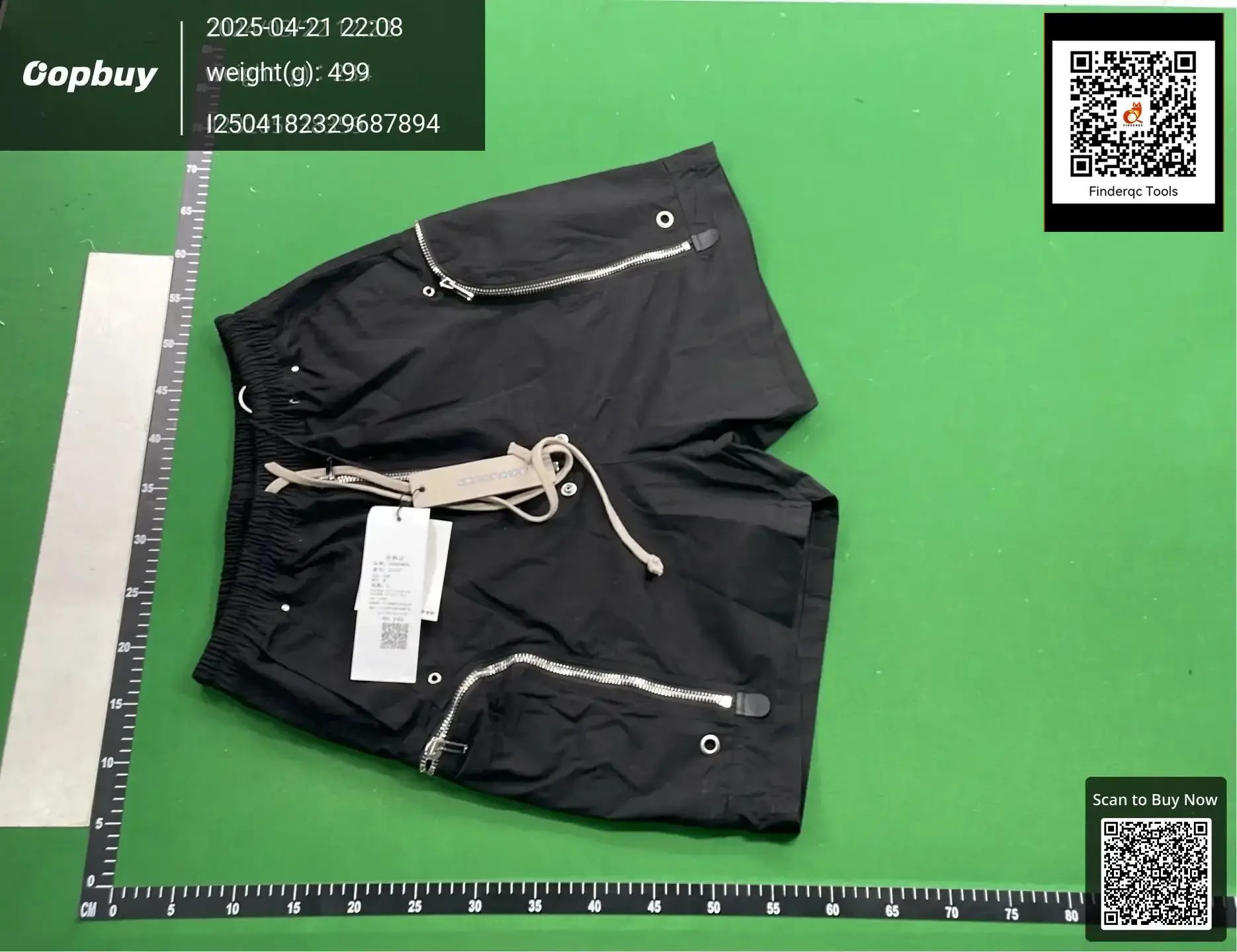 Subhuman Men's | 25 New Design Dark Style Multi-Zipper Cargo Cargo Five-Point Casual Pants
