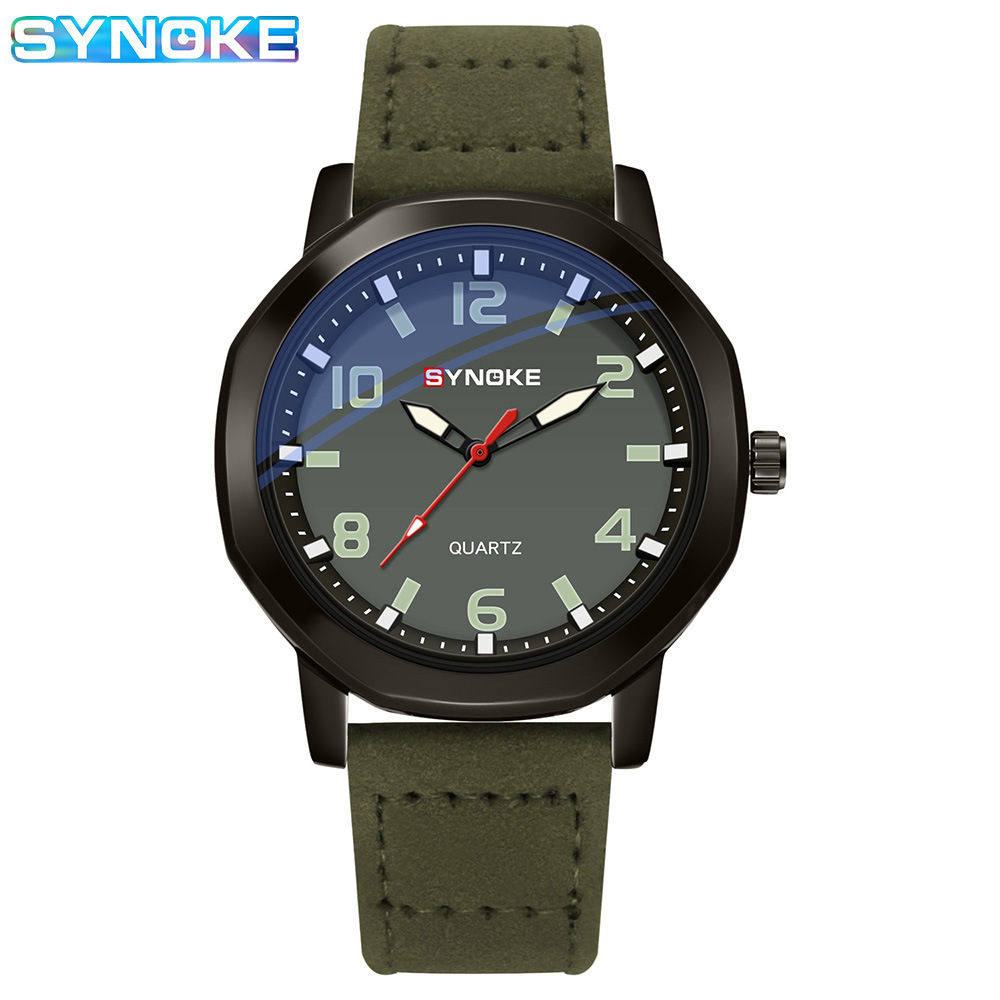 Factory goods SYNOKE new men's quartz watch sports retro belt alloy digital dial trend