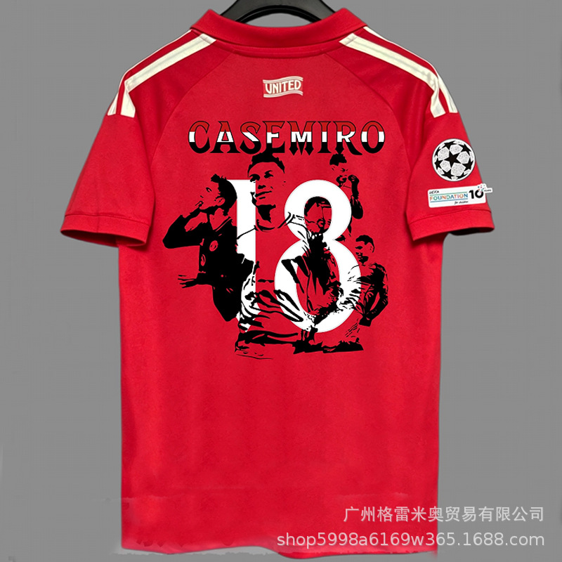 25-2627 New Manchester United Red Devils Home Jersey B. Fernandes Martínez Cunha Mainoo Garnacho Football Uniform
