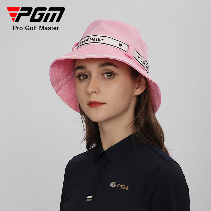 PGM New Golf Cap Women's Bow Tie Fisherman Hat Sunshade Sunscreen Inner Sweat Belt Design