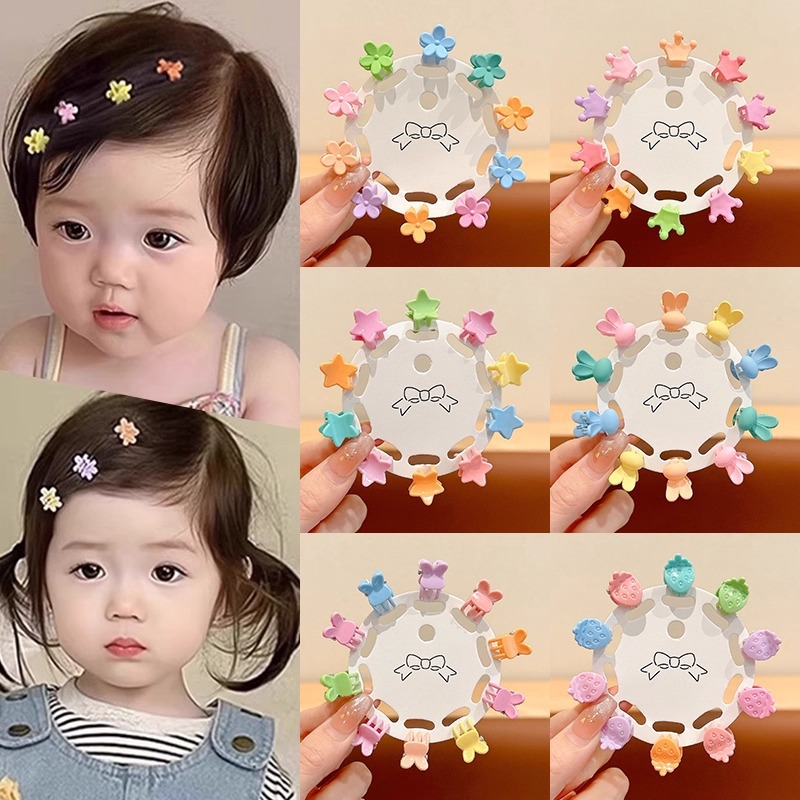 Children's Mini Flower Hair Clips Small Hairpins for Girls Baby Hair Clips Bangs Clips Hair Accessories
