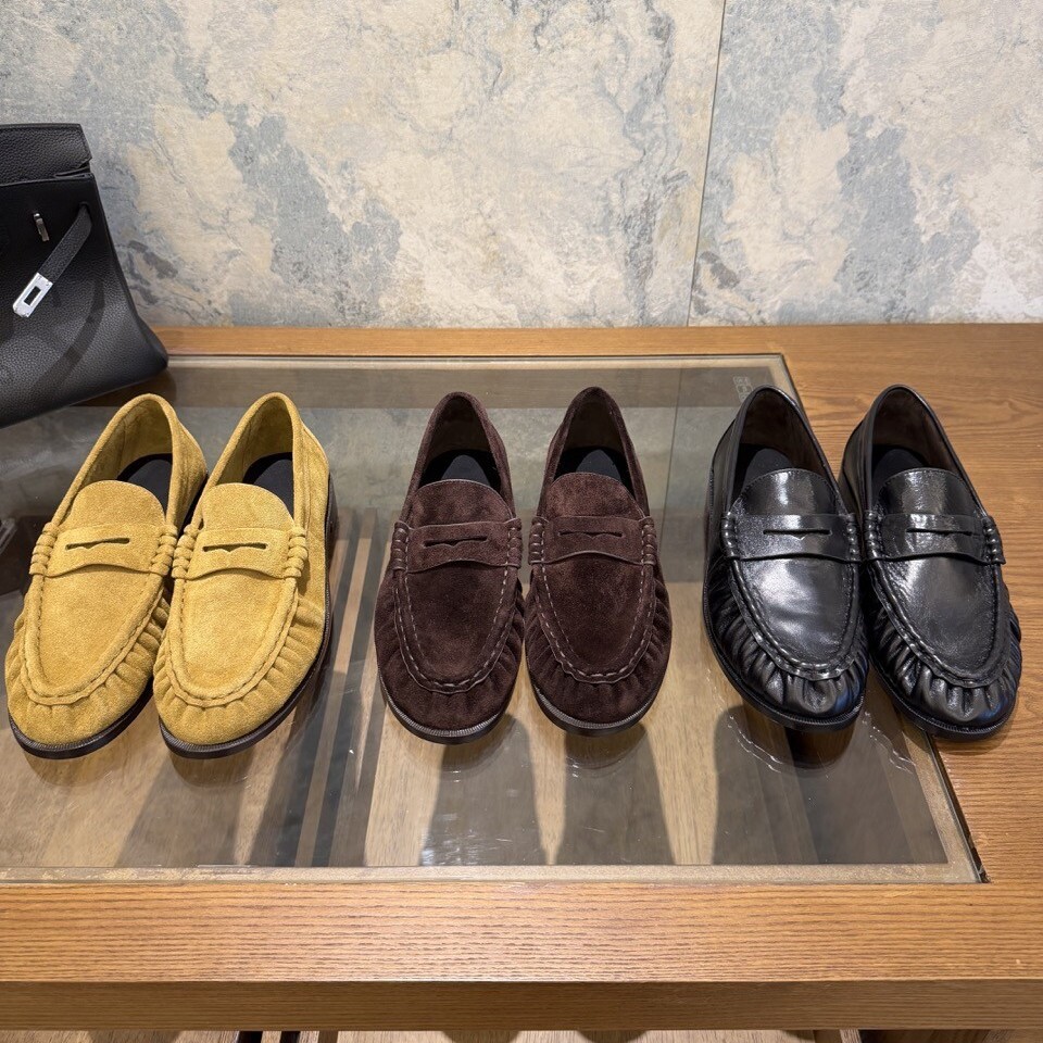 Cross-Border Exclusive Supply of Retro British-Style Soft Suede Flat Shoes, Foreign Trade Casual Women's Shoes, Vintage Old Money Style Loafers