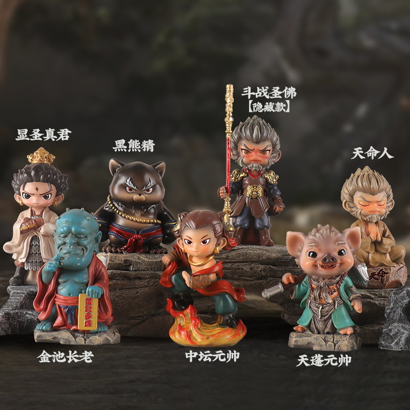 Chinese-Style Wukong Blind Box High-Quality Figurine, Monkey King Figurine, Chinese Trendy Toy, Journey to the West Merchandise, Resin Crafts