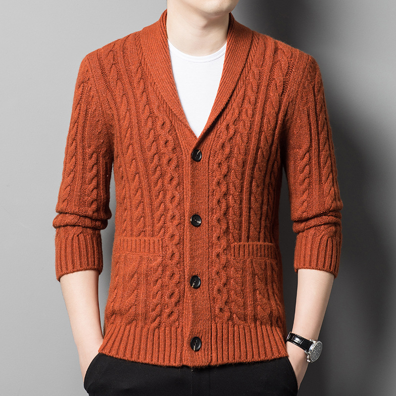 Autumn 2023 New Casual Home Coat Trendy Men's Fashion Travel Breathable Comfortable Knitted Cardigan