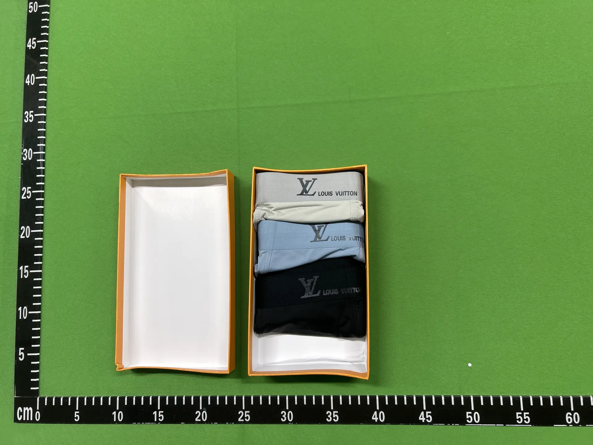 Louis Vuitton Men's Underwear 3 Pack Grey Blue Black