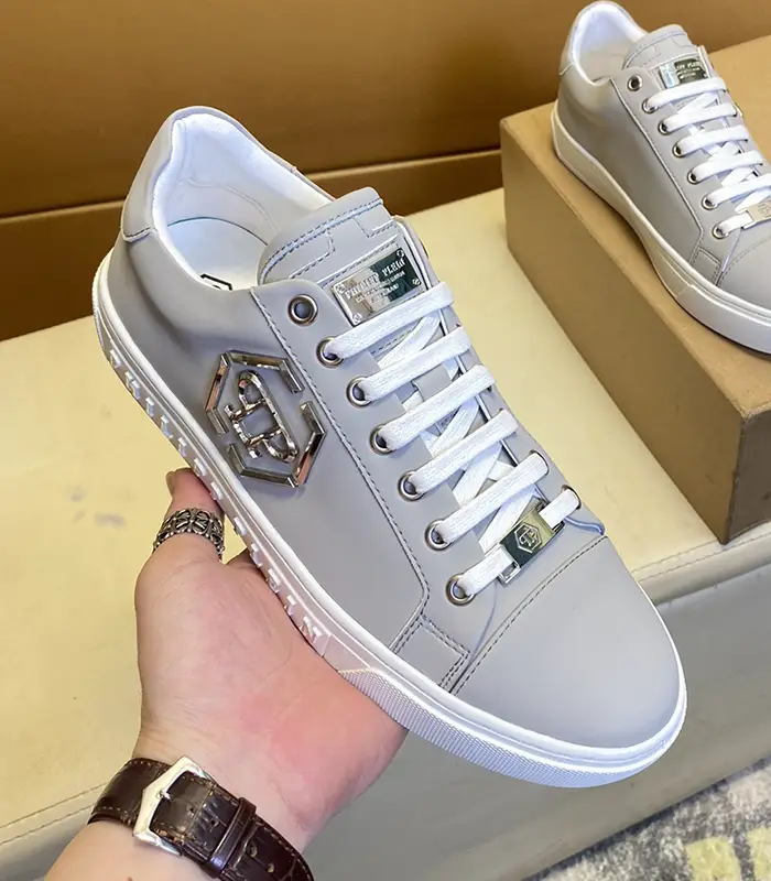 European Men's Shoes New arrival Genuine Leather Small Gray Shoes Men Fashion Plaid Autum Breathable Casual Shoelace Round-Toe Sneakers