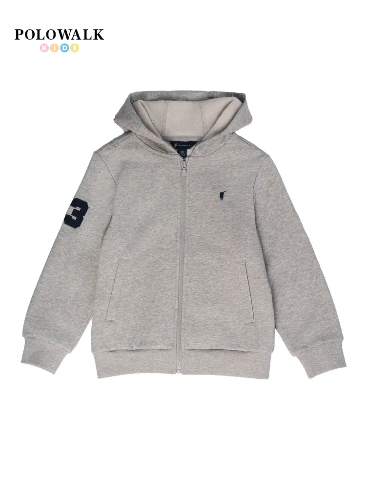 Polo Walk Children's Clothing Boys Hooded Sweatshirt Spring & Fall New Product Casual Zipper Easy Matching Coat
