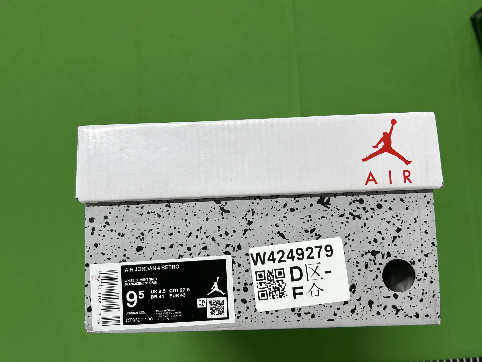 Air Jordan 4 Retro White Cement Grey basketball shoes