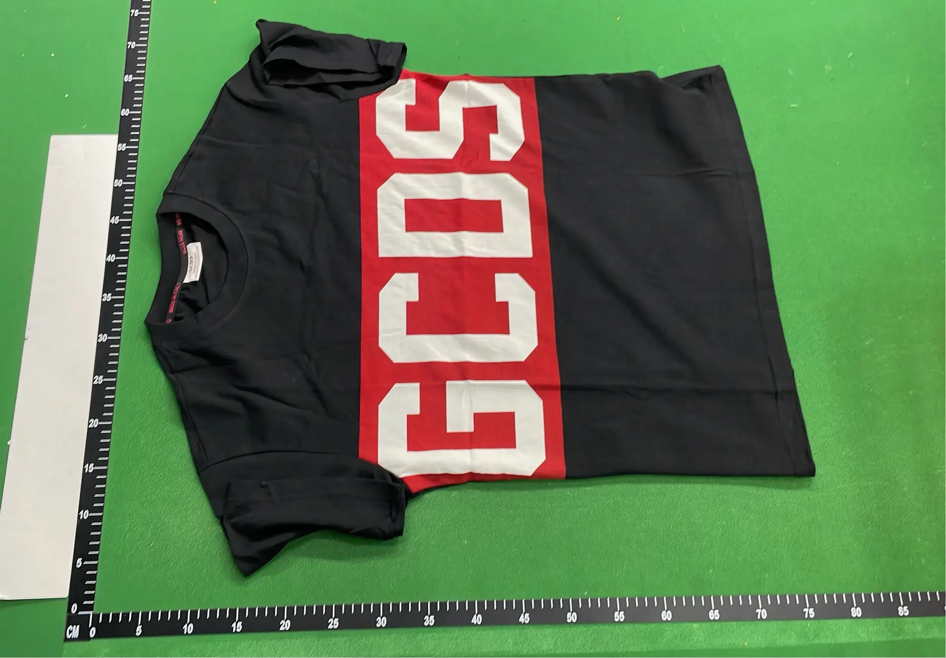 8853 micro wide version loose GCDS short sleeve T-shirt 240g cotton round neck T men's short sleeve top cross-border half sleeve T — QC-foto 2