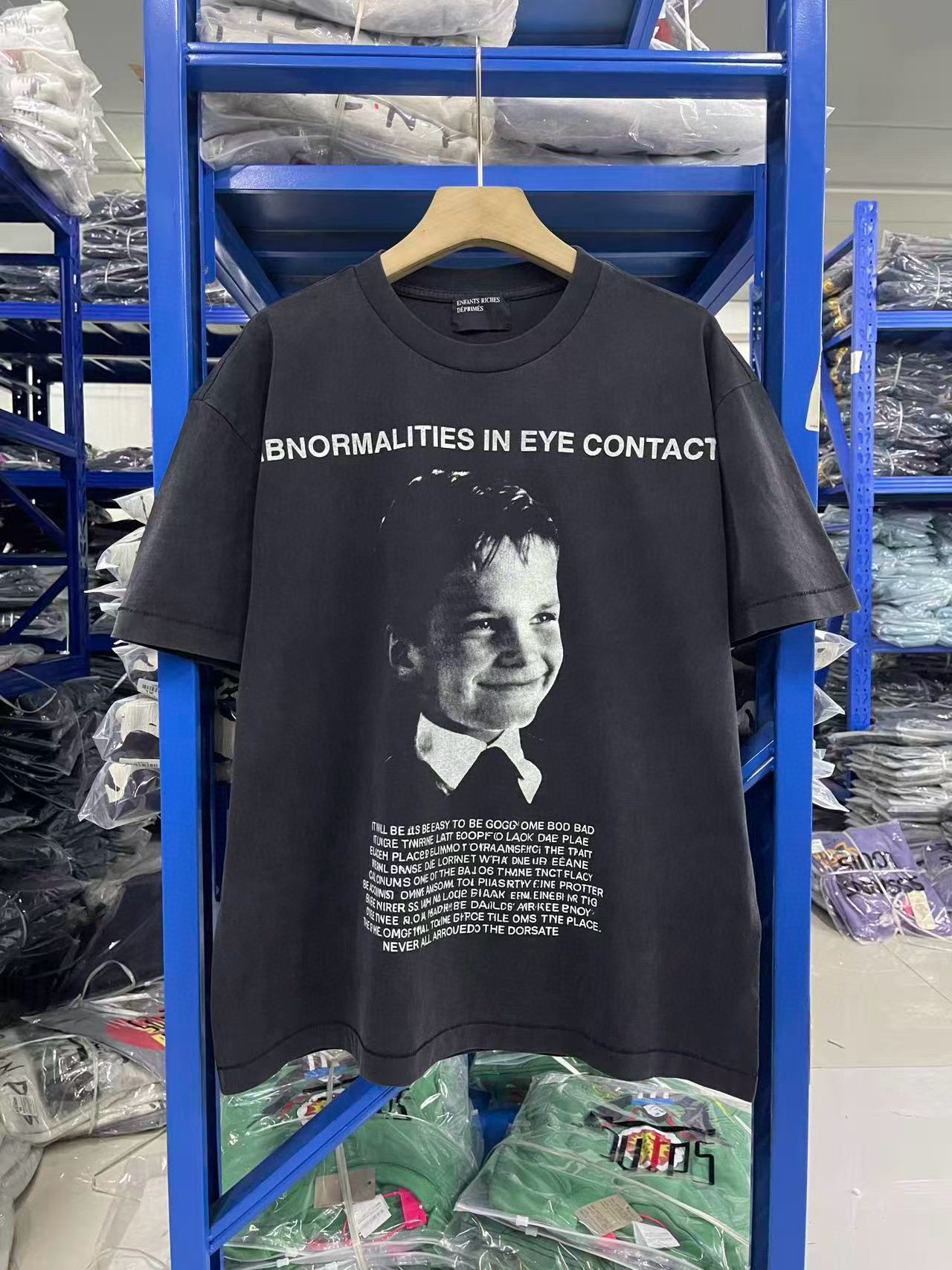 Enfants Riches Deprimes European and American Trendy Brand Short-Sleeved Washed and Distressed Men's and Women's Retro Trendy