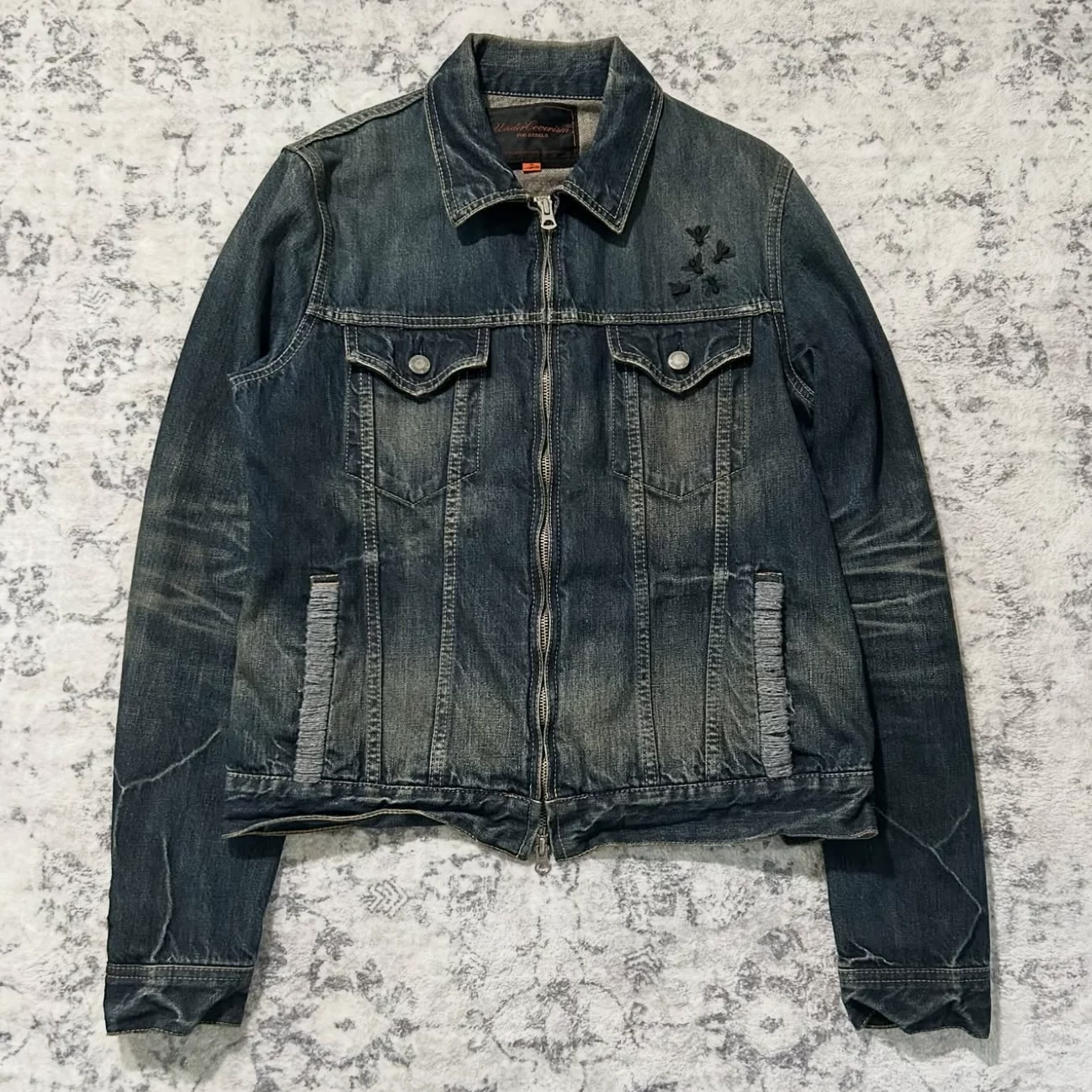 (in Stock) Undercover 06 Aw Insect Embroidered Denim Jacket Short Style Archive Item