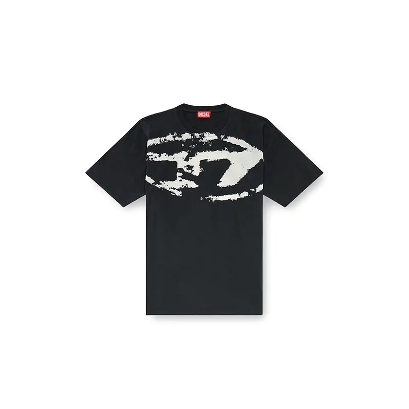 Diesel Same Style for Men and Women Neutral 25 New arrival Oval D Round Neck Short Sleeves T-Shirt a 130490 Dqau