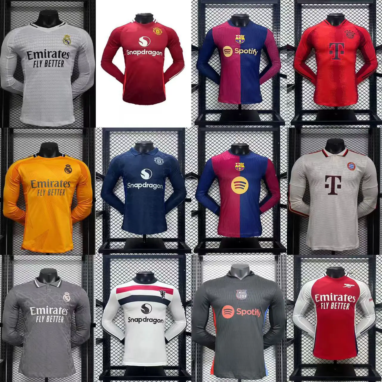 24 European Cup jersey long sleeve England Germany Portugal football uniform national team Manchester United Barcelona player version