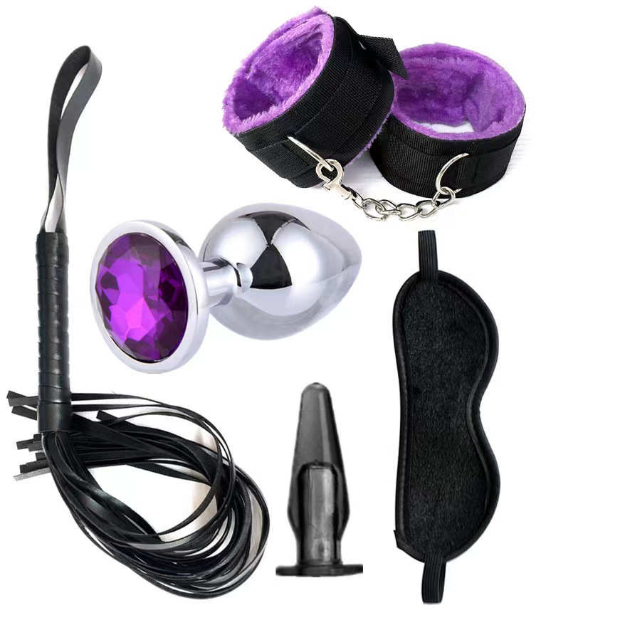 Adult fun combination 5 piece set back court anal plug husband and wife flirting sex toys supplies wholesale