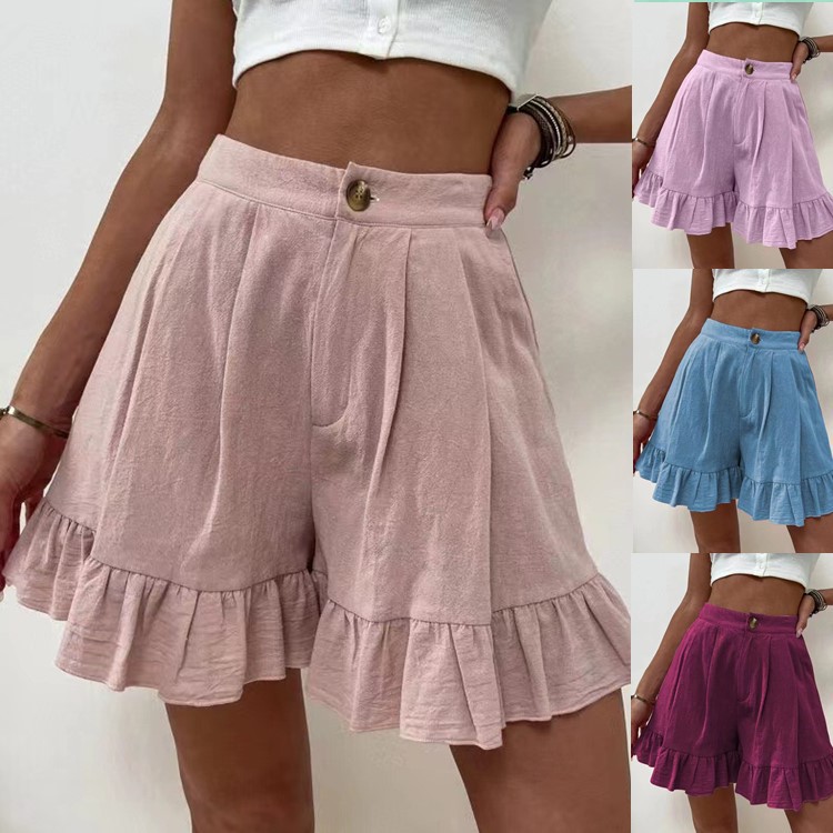 Women's Summer Casual Wide-Leg Loose Shorts 2026 New Summer European and American Style High-Waisted Shorts for Women