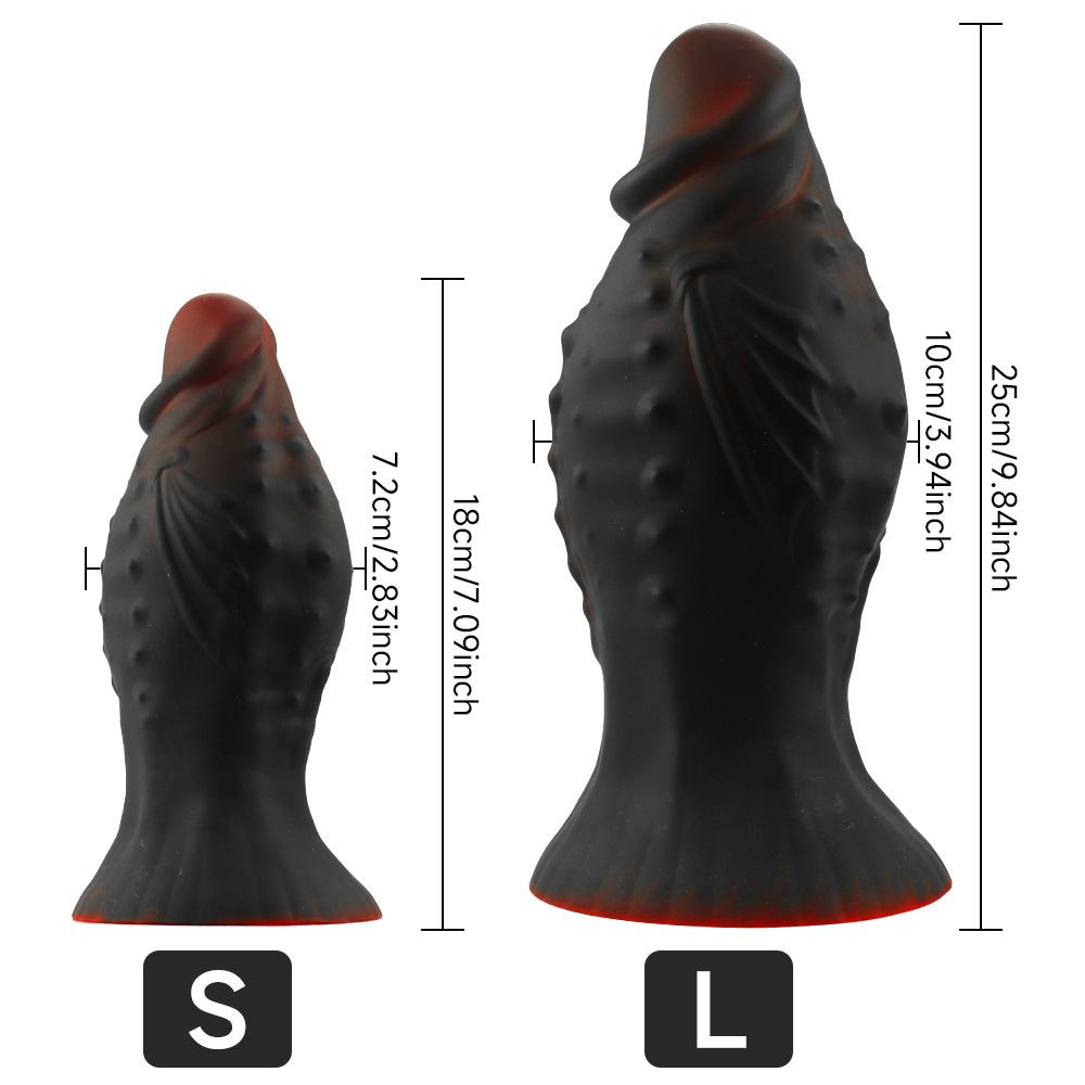 Mixed-Color Pufferfish-Shaped Dildo, Extra-Large and Extra-Thick, Female Sex Toy, Adult Products Manufacturer Wholesale