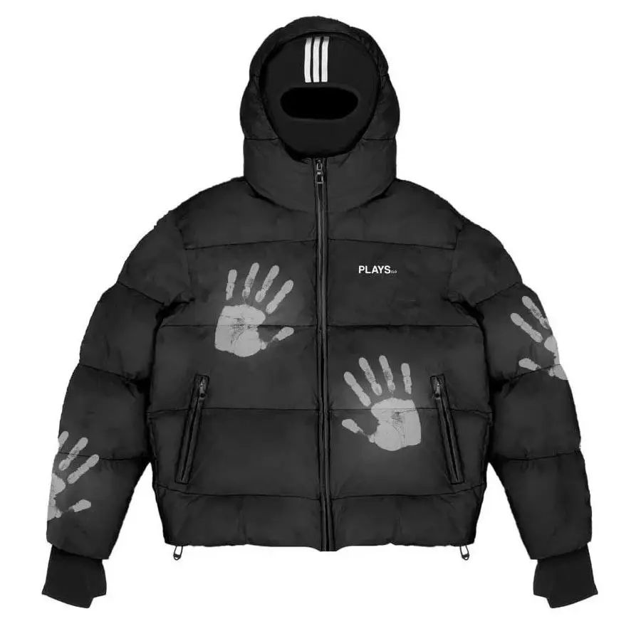 2025秋冬季连帽运动棉服 白鹅绒宽松大码保暖棉服Y2K 街头批发INS
